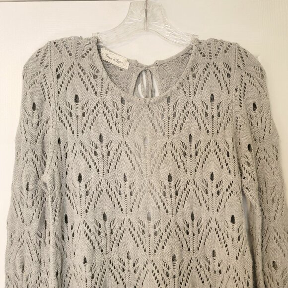 Grace & Lace Pointelle Knit Sweater 2 Way - Picture 3 of 5
